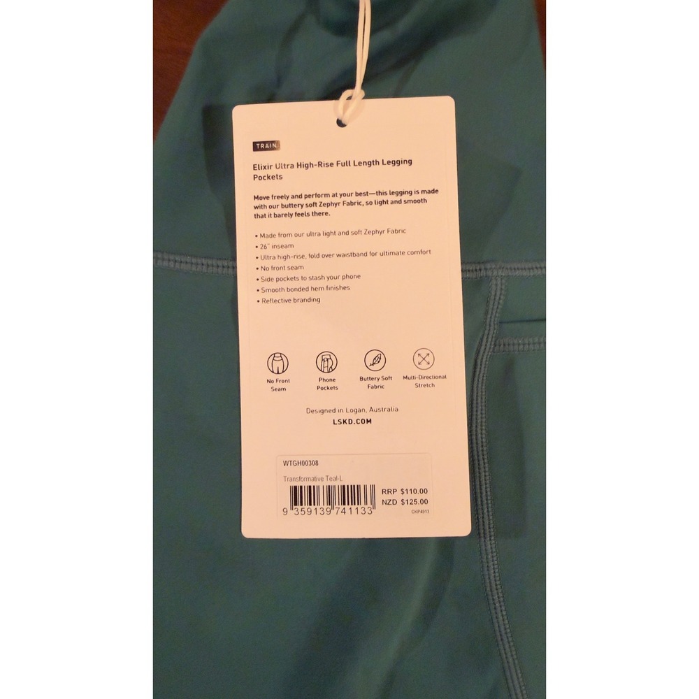 LSKD Elixir Ultra High-Rise Full Length Legging Pockets Teal Women's L, NEW, NWT - Picture 11 of 16